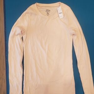J. Crew Women's Light Pink Long Sleeve Tee